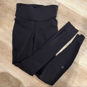 Lululemon Base pace high rise running leggings 28” *brushed nulux size 4